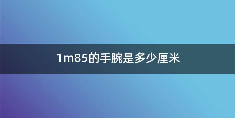 1m85的手腕是多少厘米
