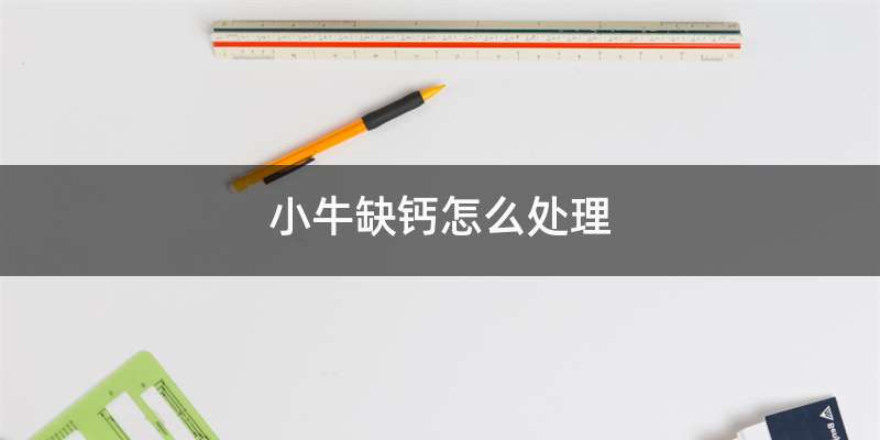 小牛缺钙怎么处理