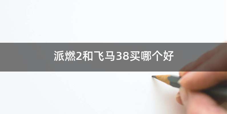 派燃2和飞马38买哪个好