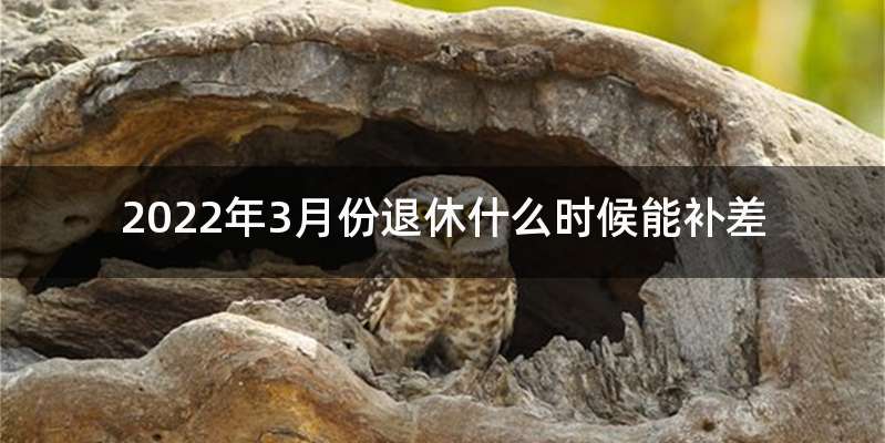 2022年3月份退休什么时候能补差