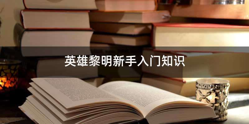 英雄黎明新手入门知识
