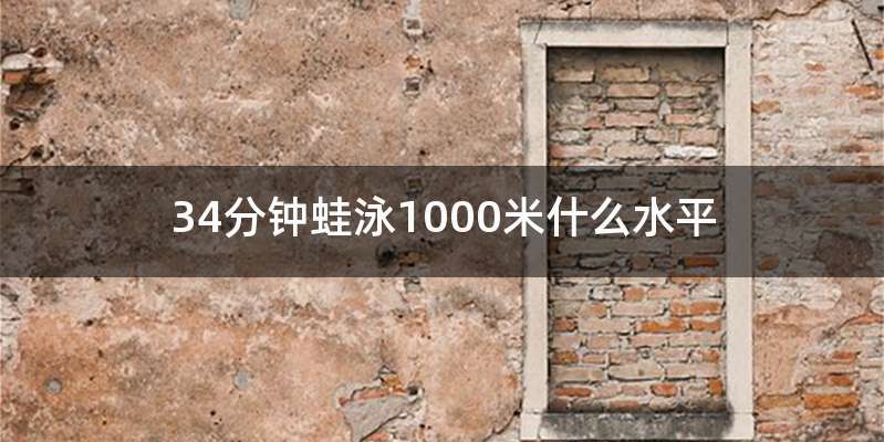 34分钟蛙泳1000米什么水平