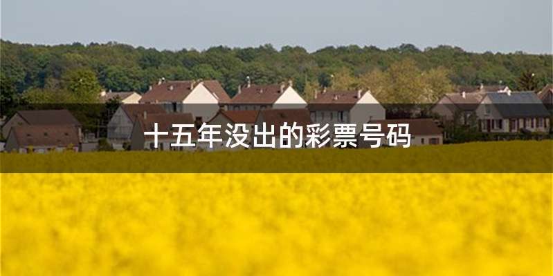十五年没出的彩票号码