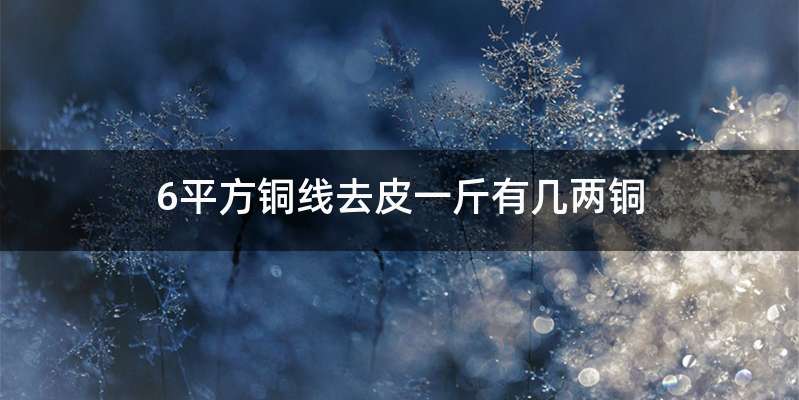 6平方铜线去皮一斤有几两铜