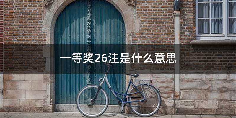 一等奖26注是什么意思
