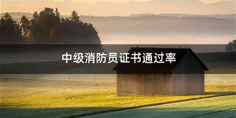 中级消防员证书通过率