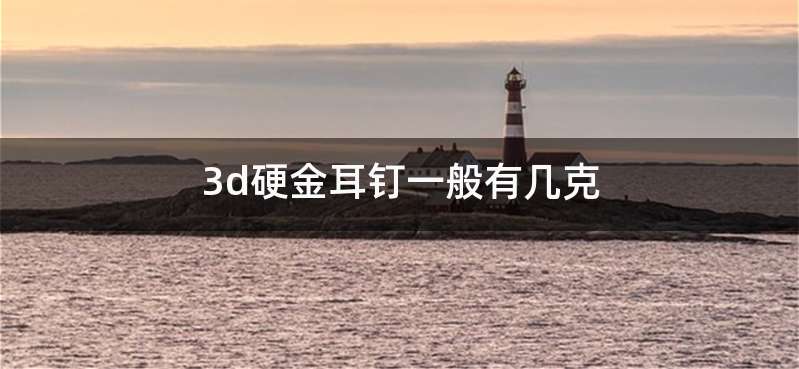 3d硬金耳钉一般有几克