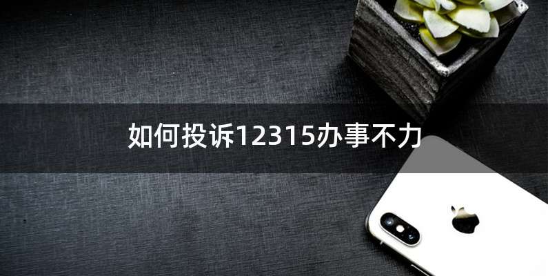 如何投诉12315办事不力