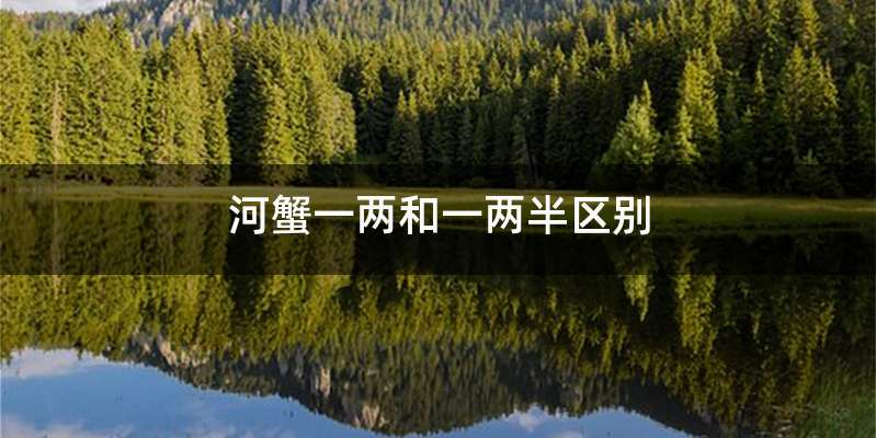 河蟹一两和一两半区别