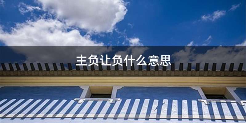 主负让负什么意思