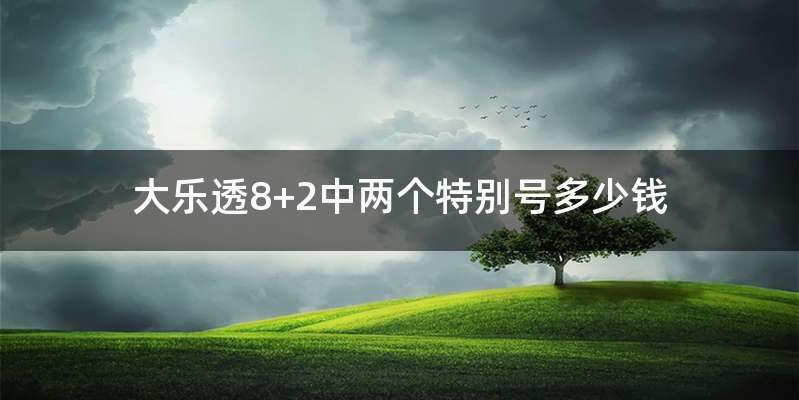 大乐透8+2中两个特别号多少钱