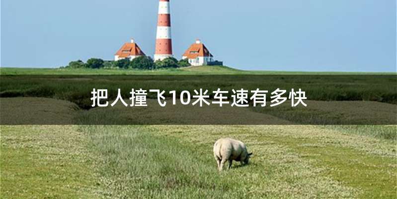 把人撞飞10米车速有多快