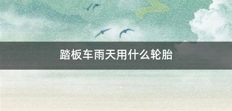 踏板车雨天用什么轮胎
