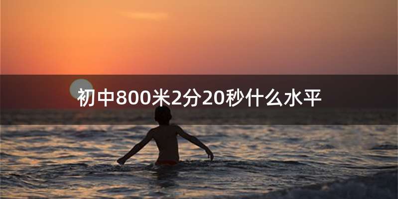 初中800米2分20秒什么水平