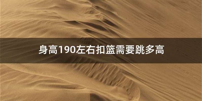 身高190左右扣篮需要跳多高