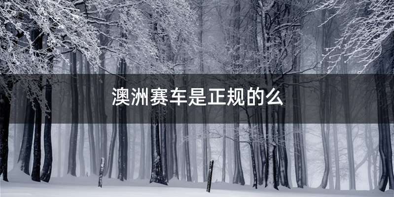 澳洲赛车是正规的么