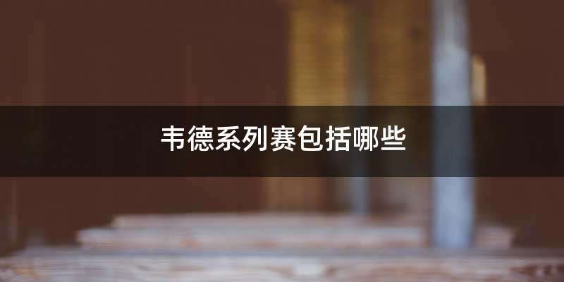 韦德系列赛包括哪些