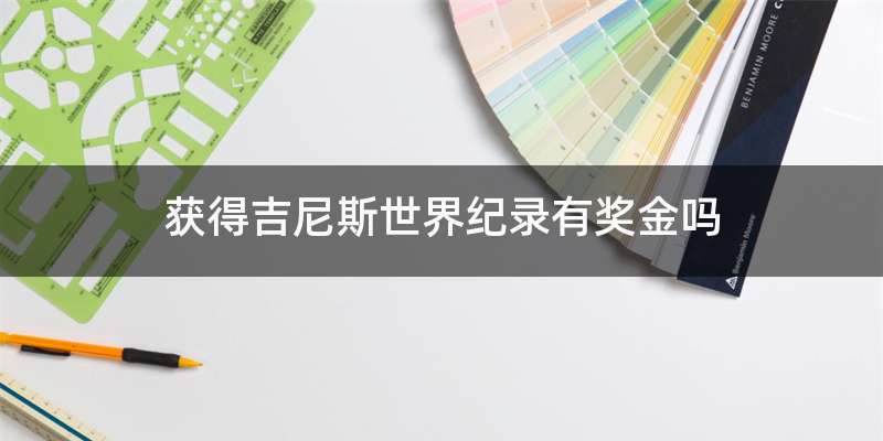 获得吉尼斯世界纪录有奖金吗