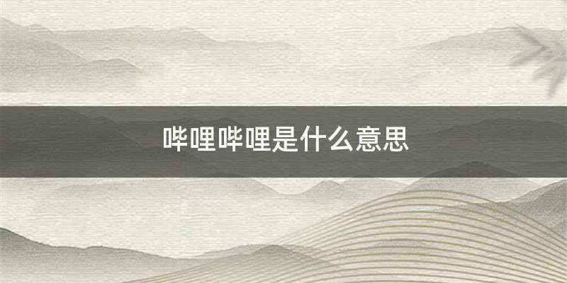 哔哩哔哩是什么意思