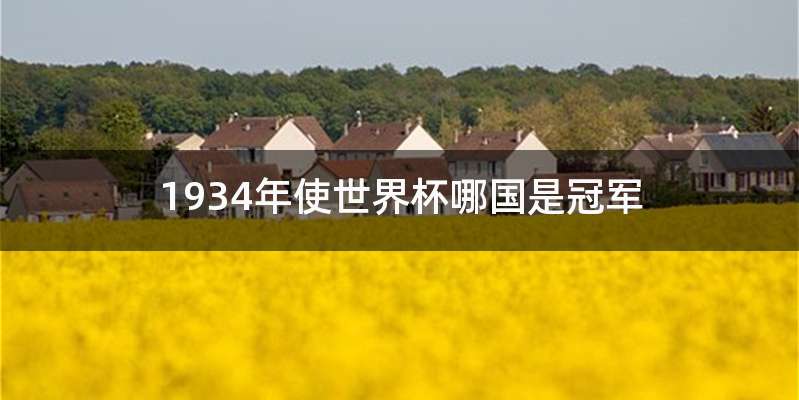 1934年使世界杯哪国是冠军