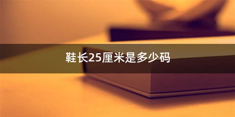 鞋长25厘米是多少码