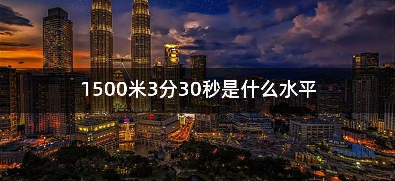 1500米3分30秒是什么水平