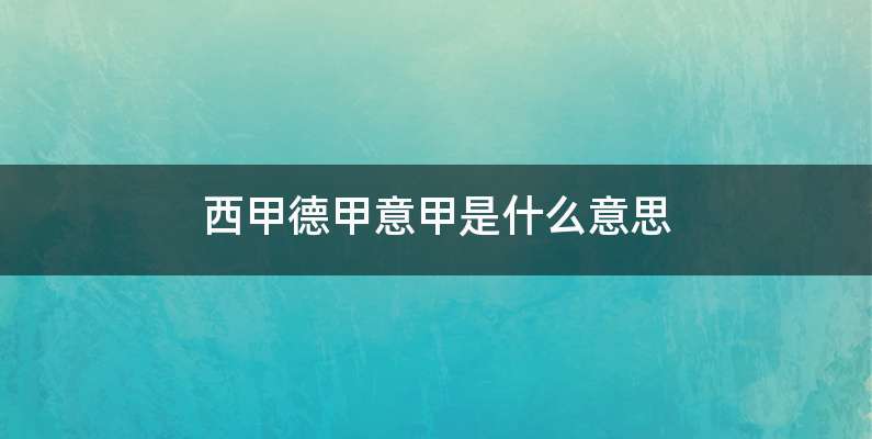 西甲德甲意甲是什么意思