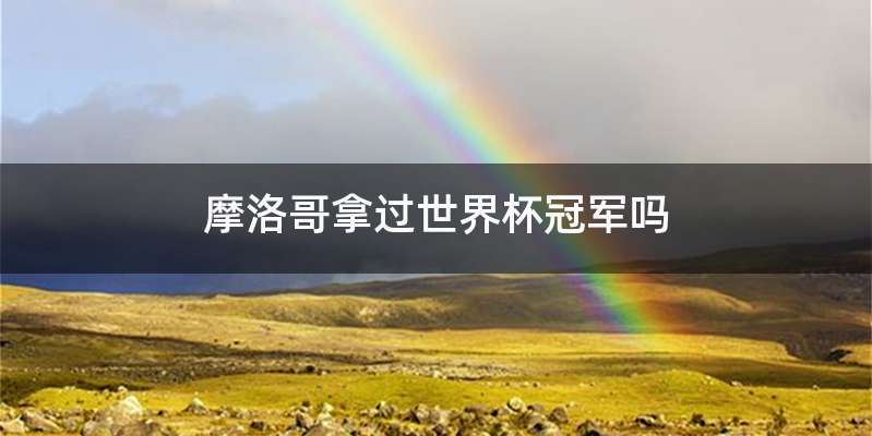 摩洛哥拿过世界杯冠军吗