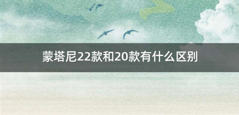 蒙塔尼22款和20款有什么区别