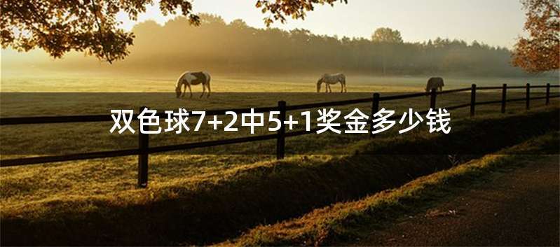 双色球7+2中5+1奖金多少钱