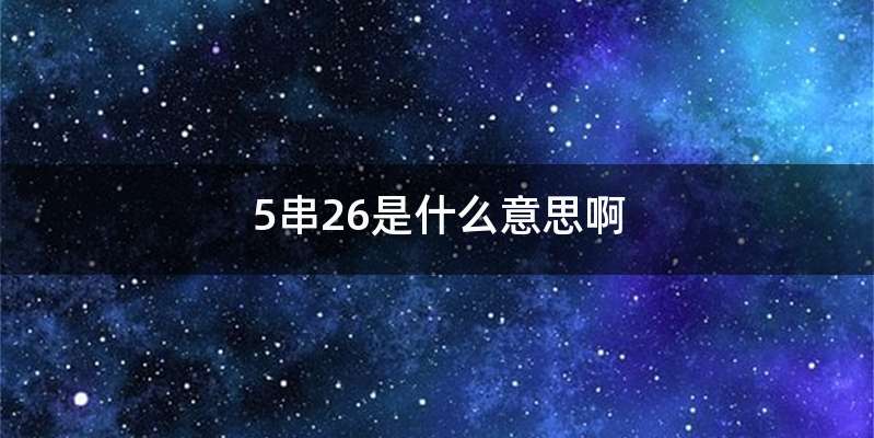 5串26是什么意思啊