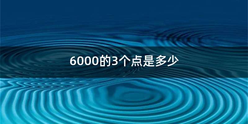6000的3个点是多少