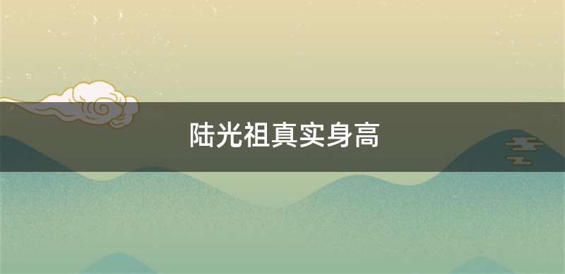 陆光祖真实身高