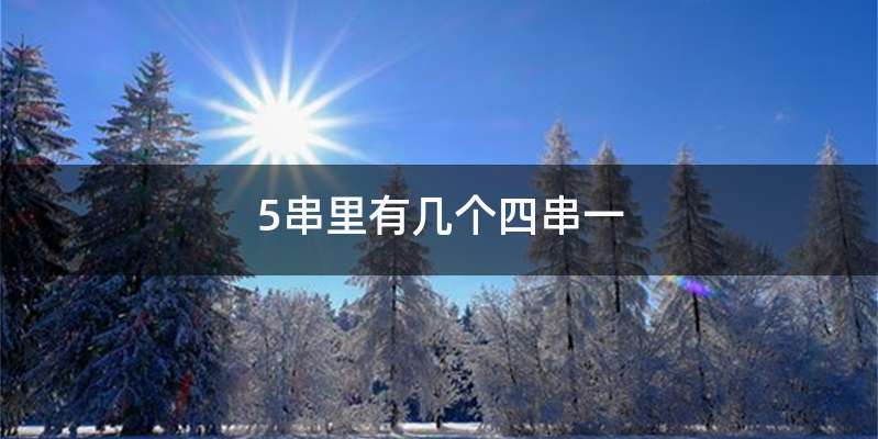 5串里有几个四串一