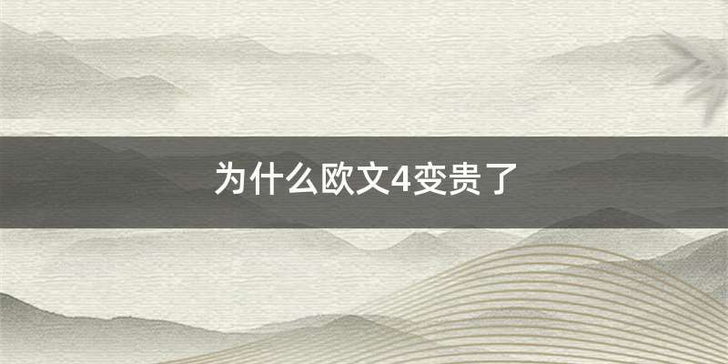 为什么欧文4变贵了