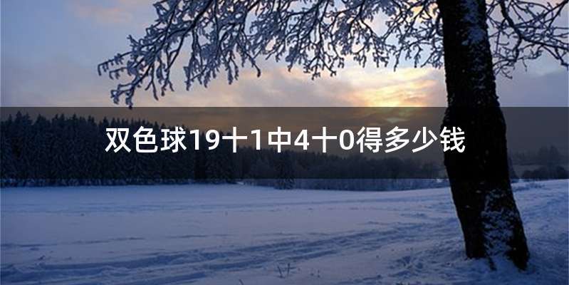 双色球19十1中4十0得多少钱