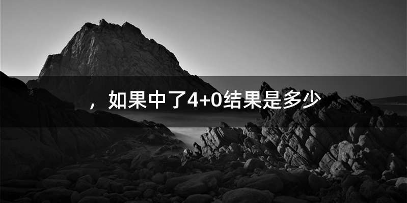 ，如果中了4+0结果是多少