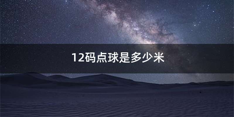 12码点球是多少米