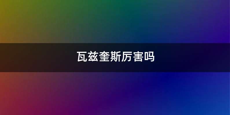 瓦兹奎斯厉害吗