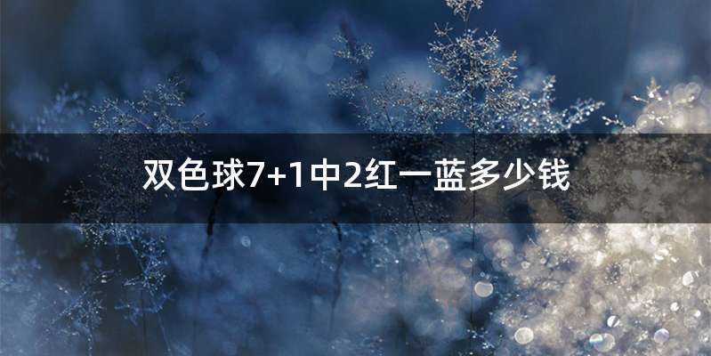 双色球7+1中2红一蓝多少钱