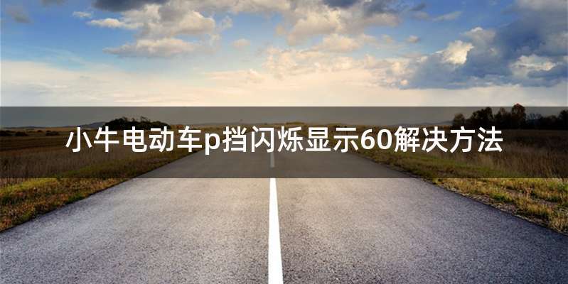 小牛电动车p挡闪烁显示60解决方法