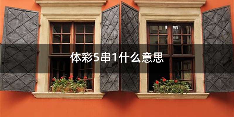 体彩5串1什么意思