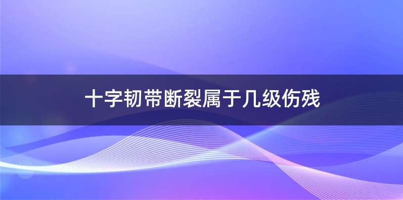 十字韧带断裂属于几级伤残