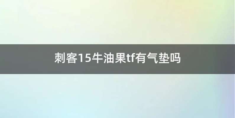 刺客15牛油果tf有气垫吗
