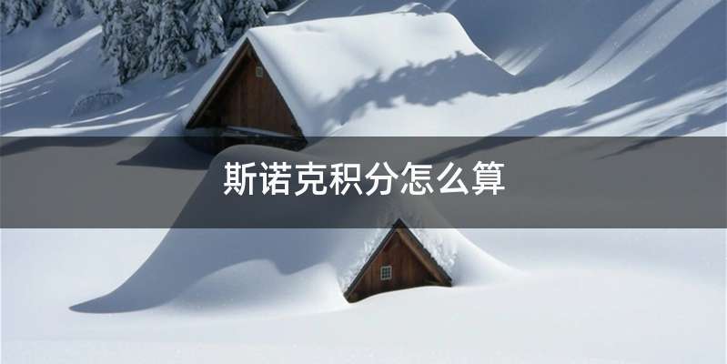 斯诺克积分怎么算