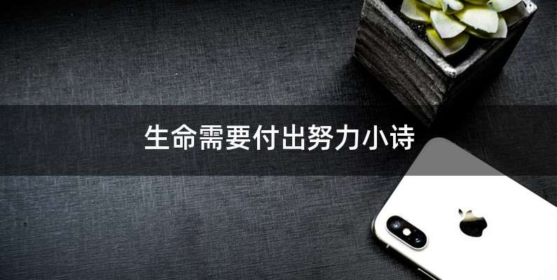 生命需要付出努力小诗