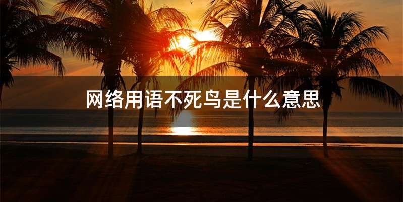 网络用语不死鸟是什么意思