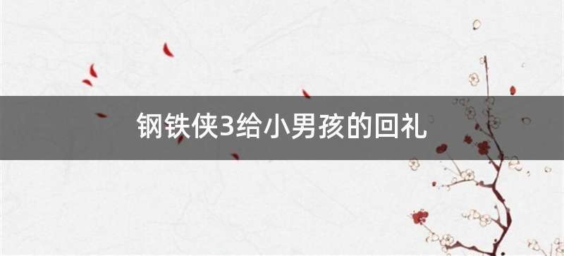 钢铁侠3给小男孩的回礼