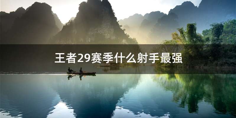 王者29赛季什么射手最强