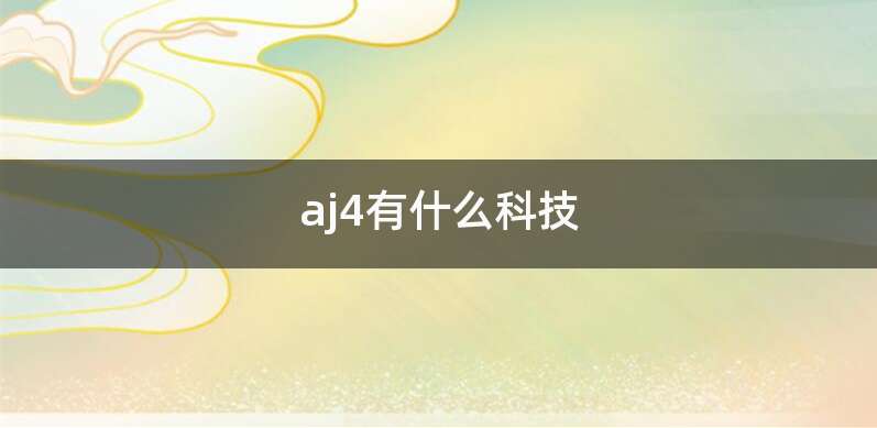 aj4有什么科技